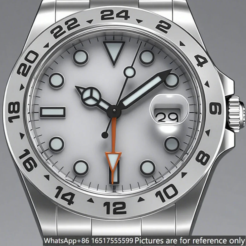 Montre Automatique Homme Style GMT 40MM Acier 904L Cadran Lumineux – CLEVI Paris