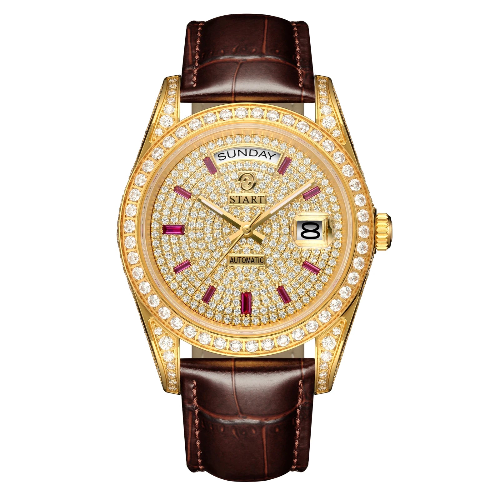 Montre Mécanique Automatique START Gypsophila Diamants Date & Semaine – CLEVI Paris