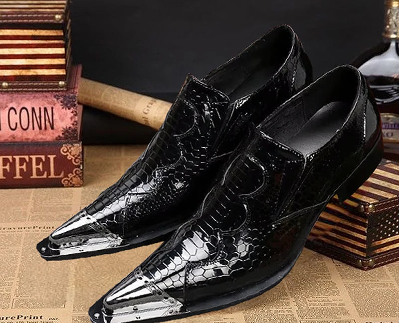 Derbies Homme Cuir Bout Pointu Slip-On – CLEVI Paris