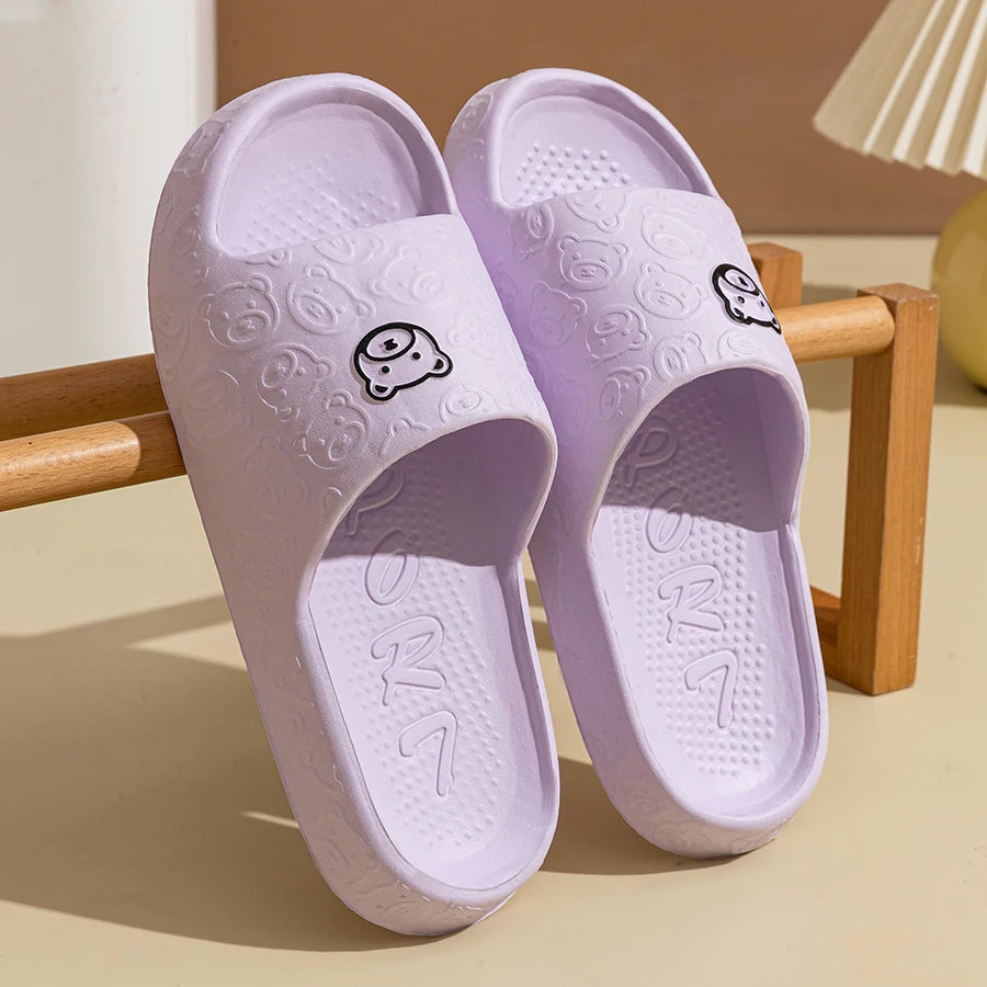 Claquettes EVA Motif Ourson Femme & Homme Légères Été — CLEVI Paris