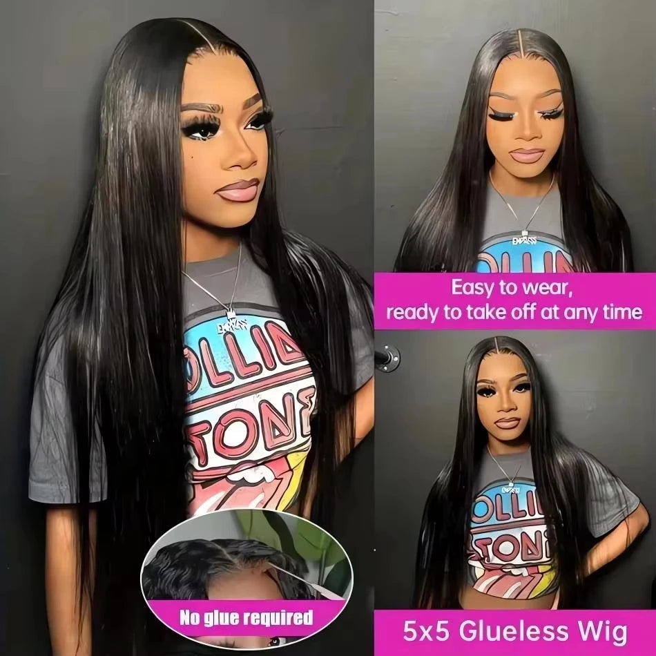 Perruque Glueless Cheveux Humains Brésiliens Remy — Lace HD 4x4 & 5x5, 200%-240% | CLEVI Paris