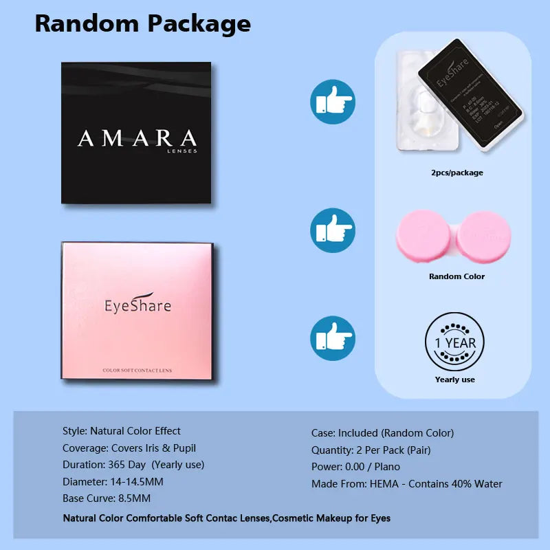 Lentilles de Contact Colorées AMARA | Collections RichGirl, Myakhie & Pattaya | Sans Correction | 1 Paire – CLEVI Paris