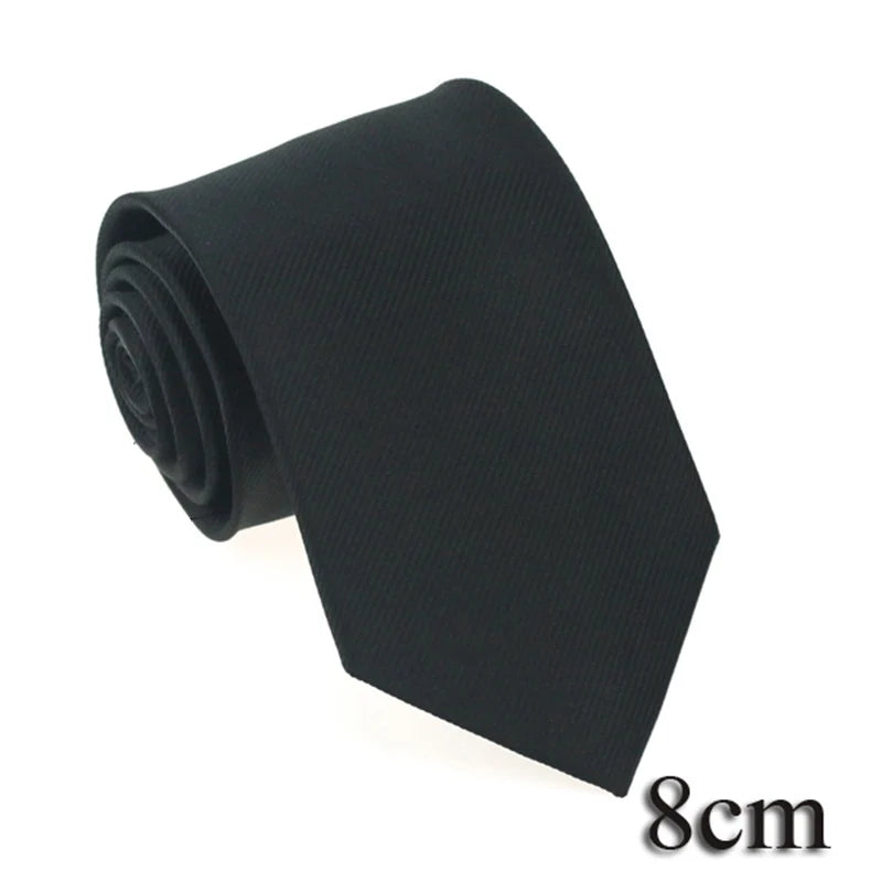 Cravate unisexe unie 6 à 8 cm – CLEVI Paris