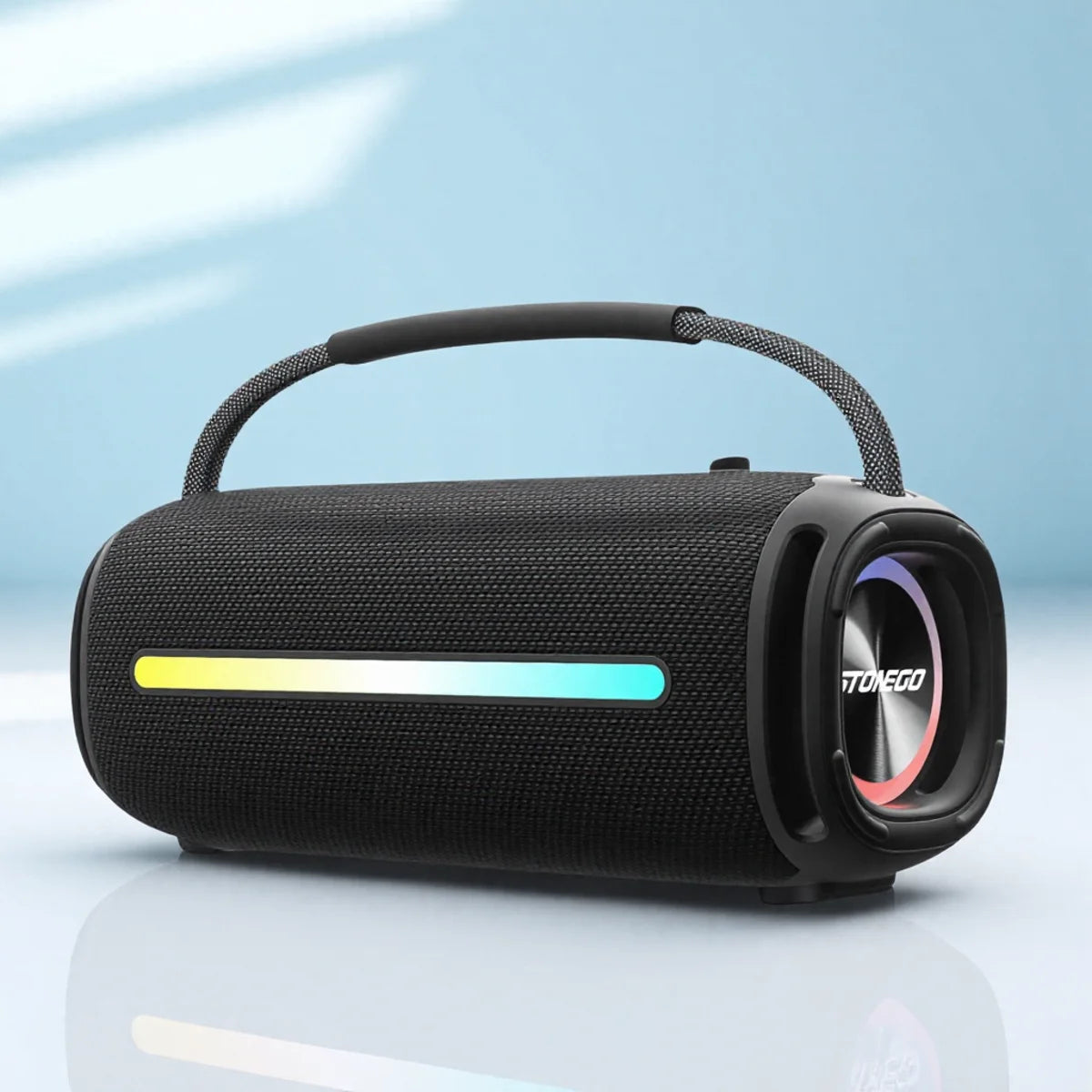Enceinte Bluetooth 20W – IPX6, RGB, TWS, 33h, AUX & TF | STONEGO