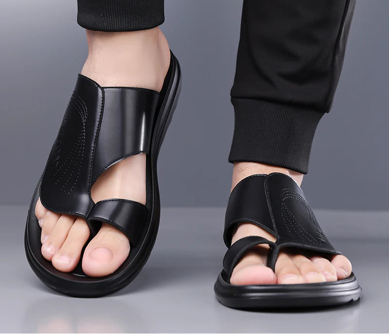 Sandales Homme Été – Semelle Épaisse Douce, Antidérapantes, Style Street | Marron, Blanc ou Noir