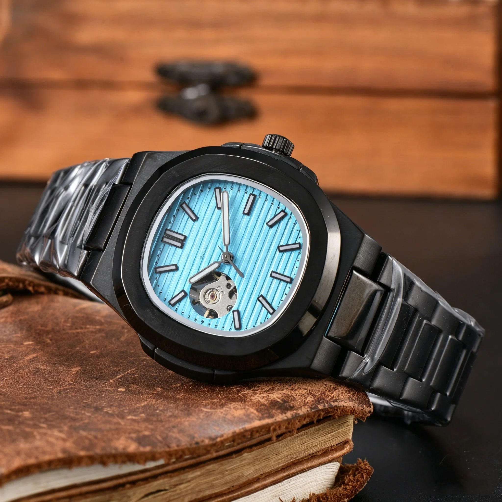 Montre Mécanique Homme Squelette Cadran Ouvert Acier 904L Bracelet Acier – CLEVI Paris