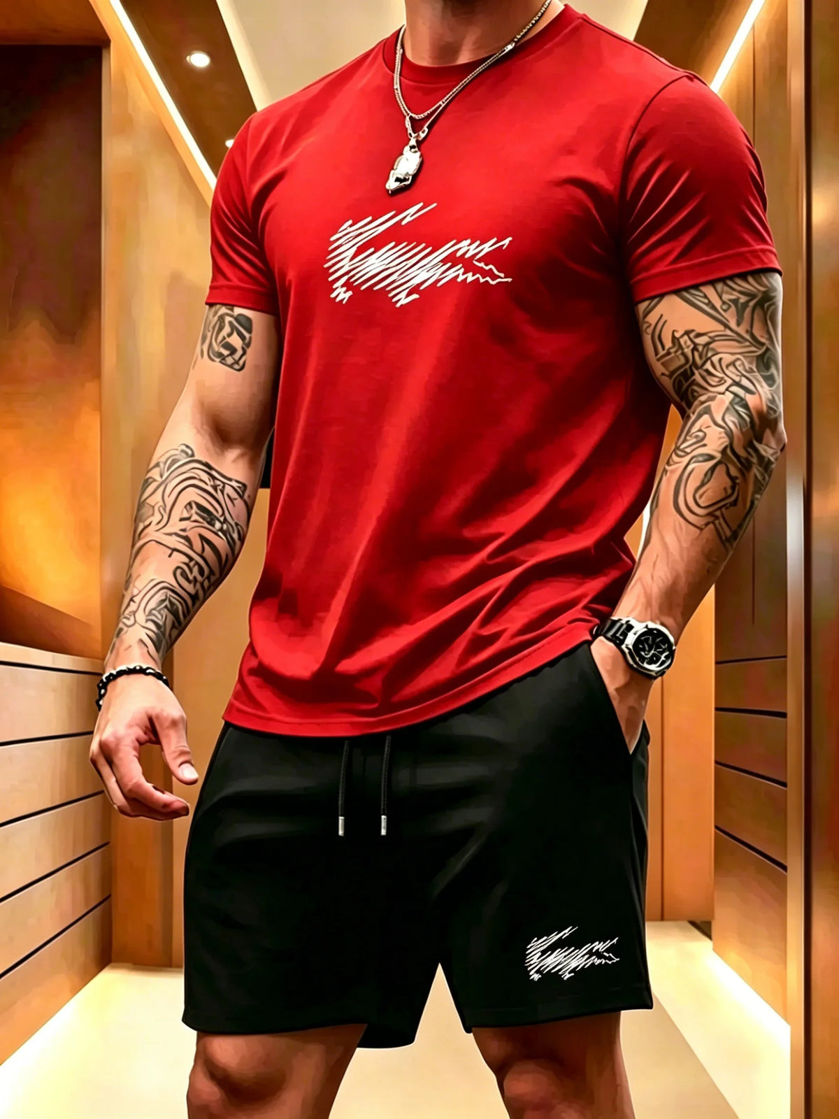 Ensemble sport homme t-shirt et short – CLEVI Paris
