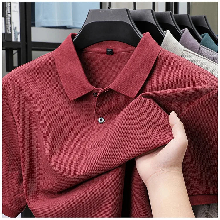 Polo Homme ELITEVESTA 100% Coton – 19 Coloris, Coupe Regular, Anti-Boulochage