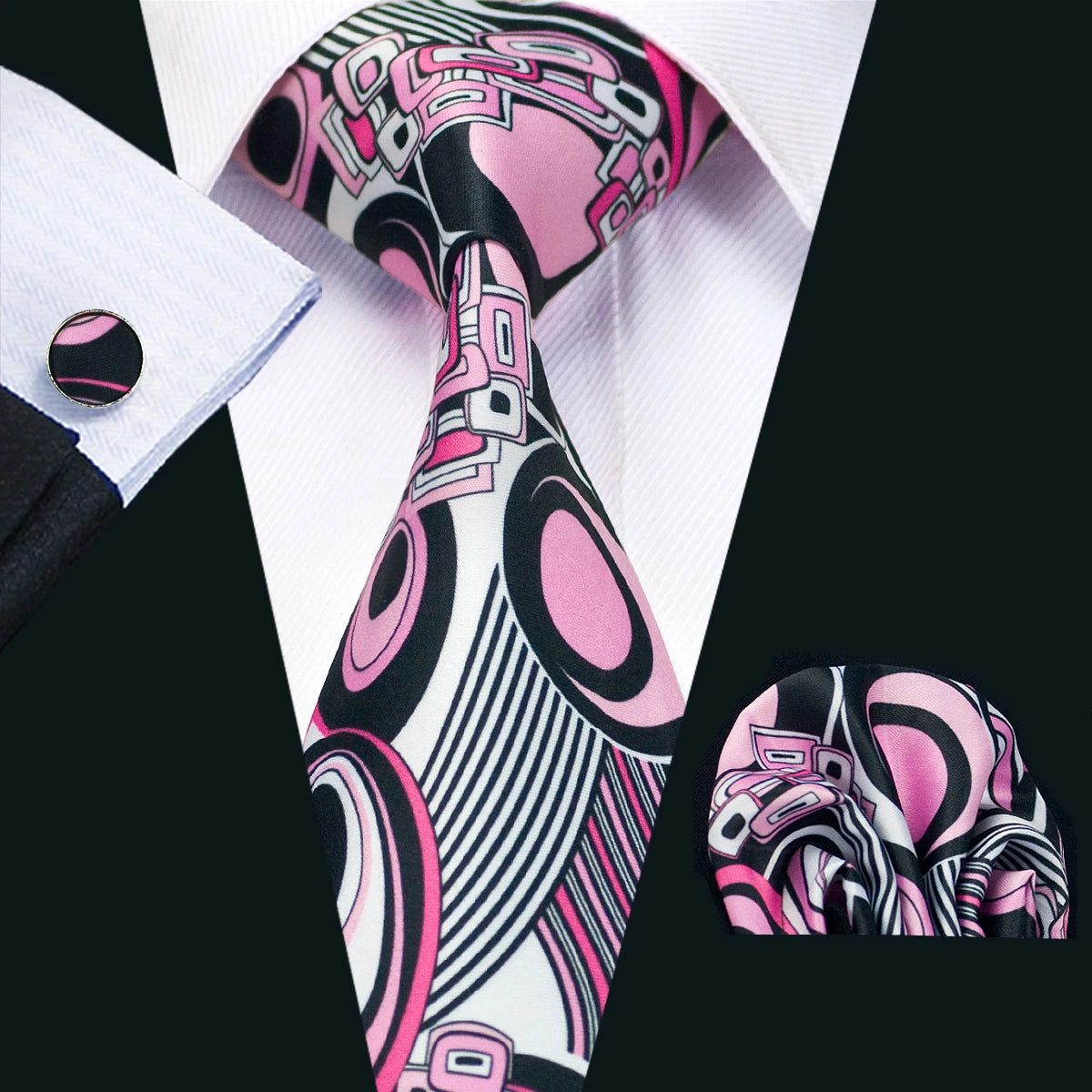 Ensemble cravate homme imprimée avec accessoires – CLEVI Paris