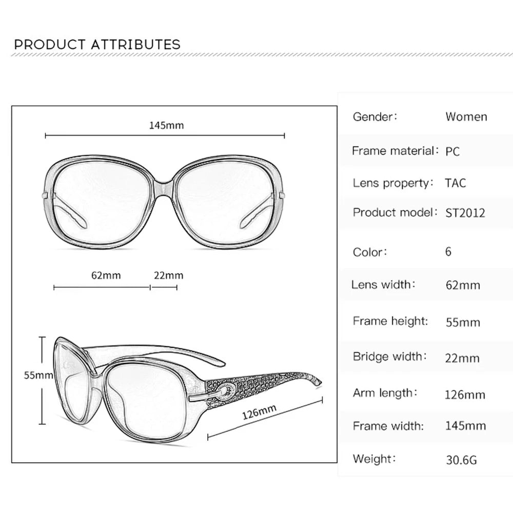 Lunettes de Soleil Papillon Polarisées UV400 Grande Monture Femme Vintage – CLEVI Paris