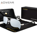 Lunettes de Soleil Aviateur Homme – Polarisées UV400 | AOWEAR | Style Pilote