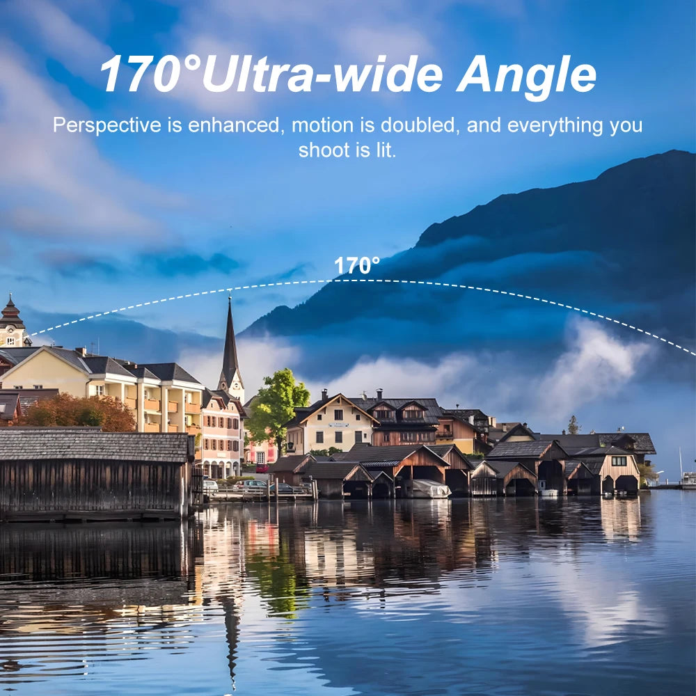 Caméra d'Action 4K Ultra HD OURLIFE Q100 – 16MP, WiFi, Étanche 30m, Grand Angle 170°