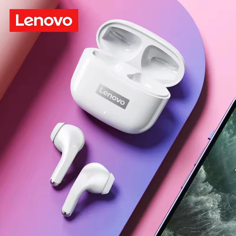 Écouteurs Lenovo LP40 Pro Bluetooth 5.1 13mm ENC IPX5 25H – CLEVI Paris
