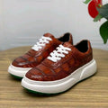 Sneakers Cuir Crocodile Homme 5 Coloris Lacets Casual – CLEVI Paris