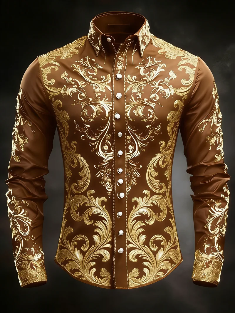Chemise Homme Imprimé Branche 3D – CLEVI Paris