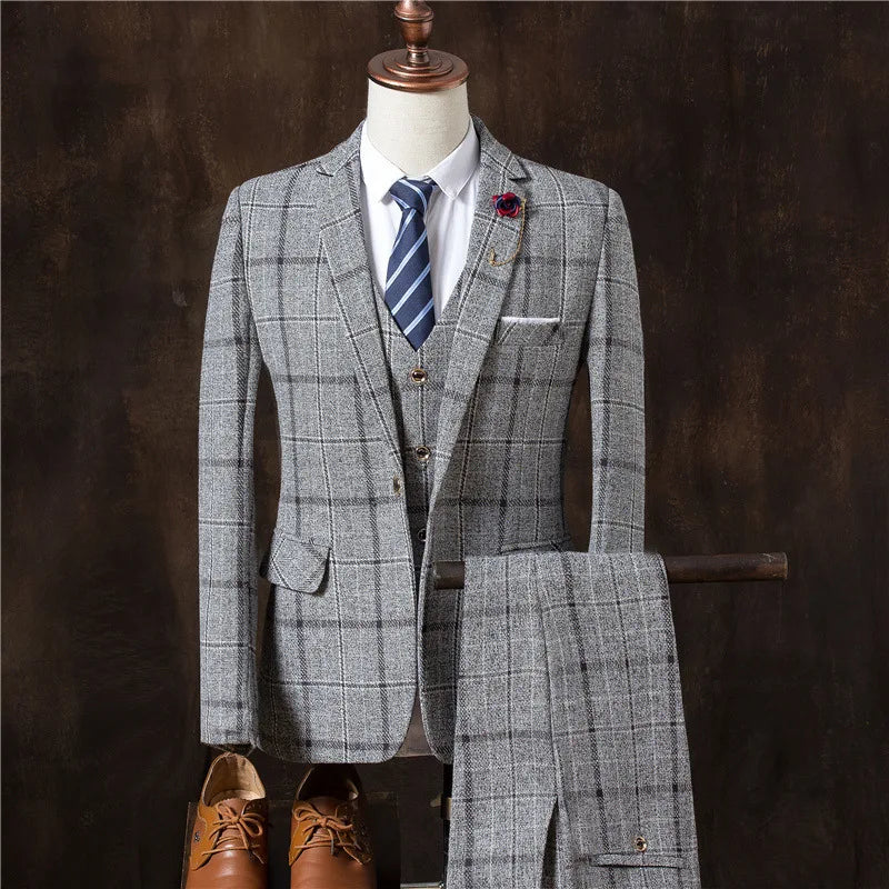 Costume homme 3 pièces à chevrons – CLEVI Paris