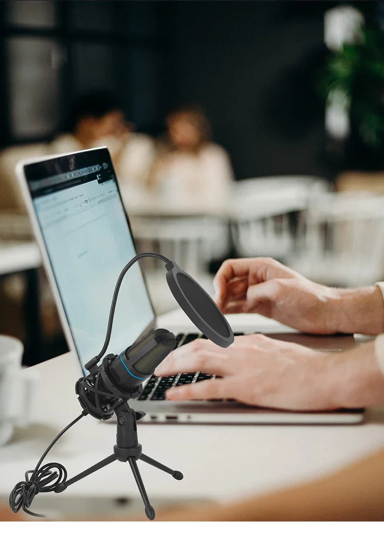 Microphone USB à Condensateur RGB – Gaming, Podcast, Streaming & Enregistrement Studio