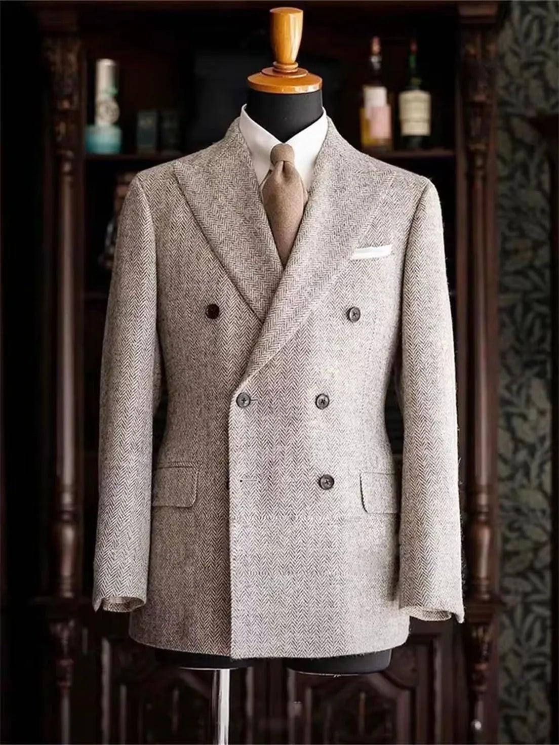 Blazer homme double boutonnage à chevrons – CLEVI Paris