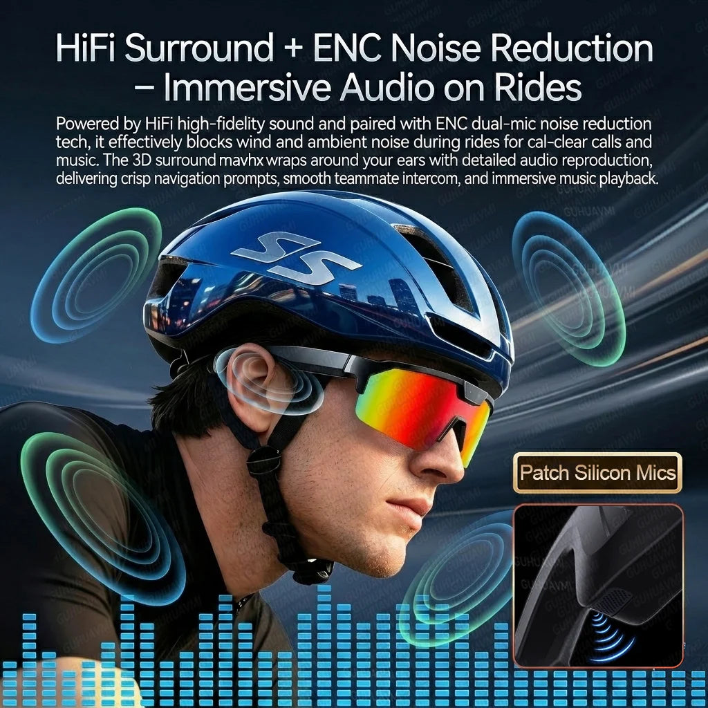 Lunettes Intelligentes AI GUHUAVMI Q01 Caméra 8MP Wi-Fi Bluetooth Assistant Vocal – CLEVI Paris