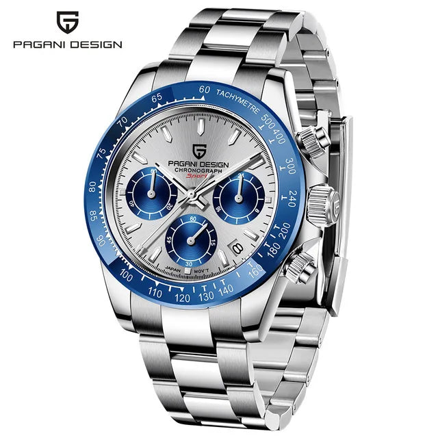 Montre Homme Quartz Chronographe Cadran Météorite Rétro Pagani Design PD-1664 – CLEVI Paris