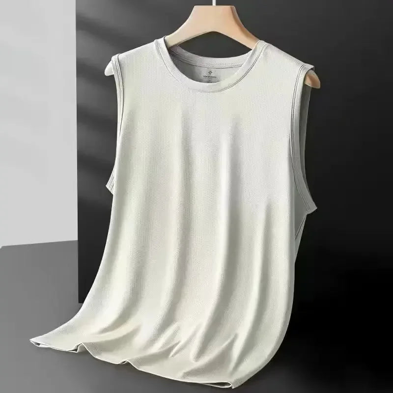 Débardeur Homme Ice Silk Mesh Polyester Léger Sans Manches – CLEVI Paris