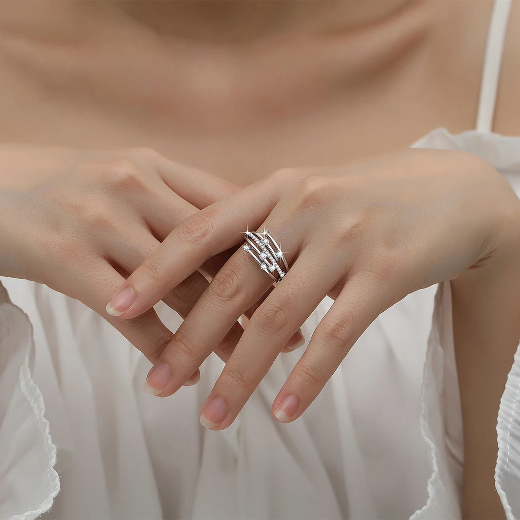 Alliance Moissanite Éternité Argent 925 – CLEVI Paris