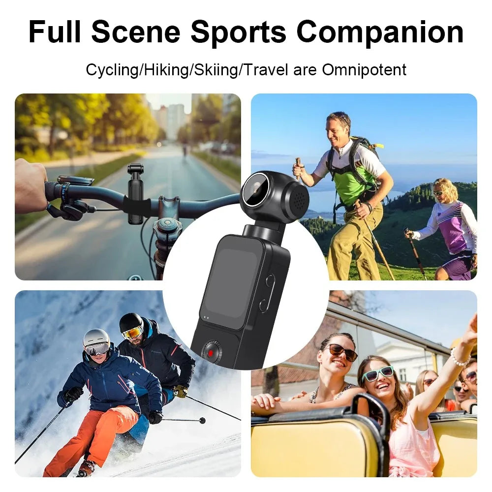 Caméra d'Action 5K – Écran Tactile 1,69" Objectif 270° Capteur Sony 18MP WiFi EIS Micro Ext. Vlog Sport – CLEVI Paris