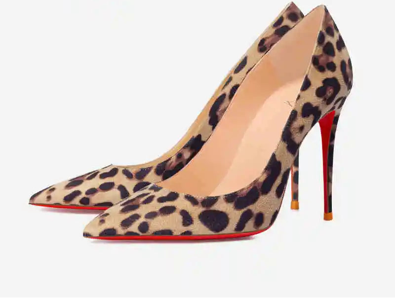 Escarpins léopard à talons fins – CLEVI Paris