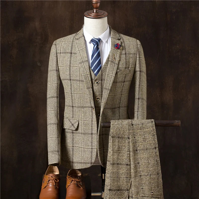 Costume homme 3 pièces à chevrons – CLEVI Paris