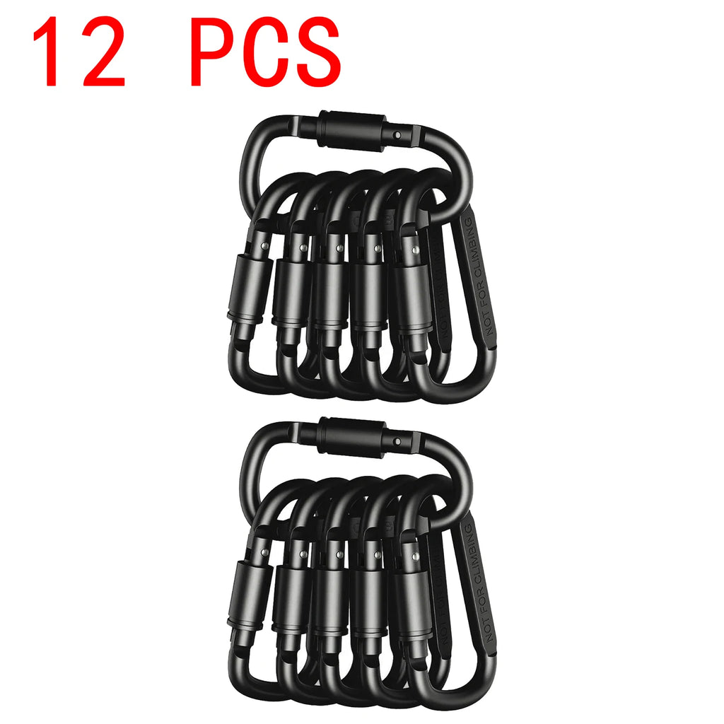 Mousquetons Aluminium Verrouillables | EDC, Camping, Porte-Clés & Sac à Dos, 50 kg – CLEVI Paris