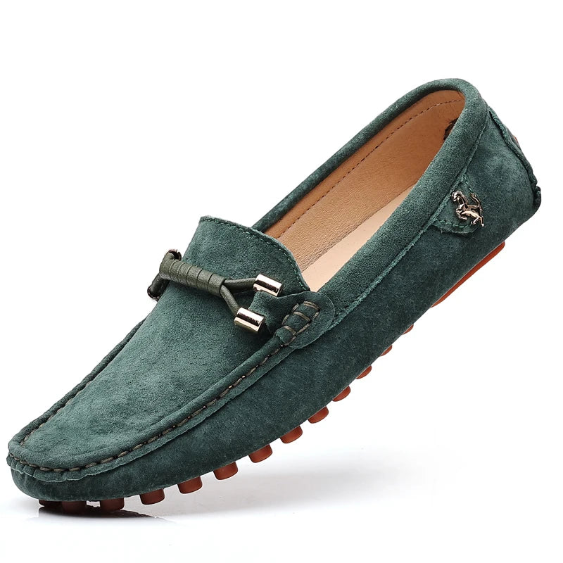 Mocassins Homme Cuir PU Slip-On Confortables | Marron, Noir, Bleu Marine, Vert – CLEVI Paris