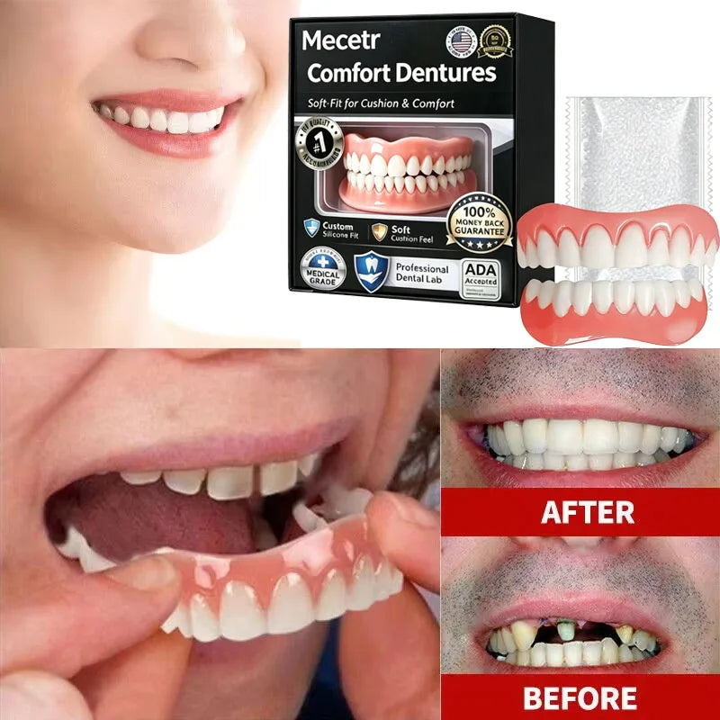 Dentier Complet Ajustable Adulte | Prothèse Dentaire Portable Haut & Bas | Homme & Femme – CLEVI Paris