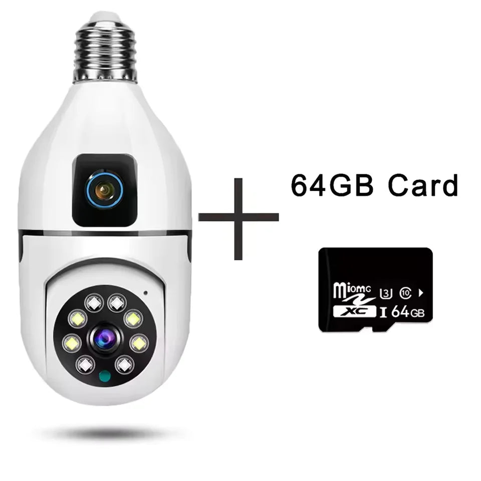 Caméra Surveillance WiFi Double Objectif 8MP – Vision Nocturne Couleur, Audio Bidirectionnel, App V380 Pro – CLEVI Paris
