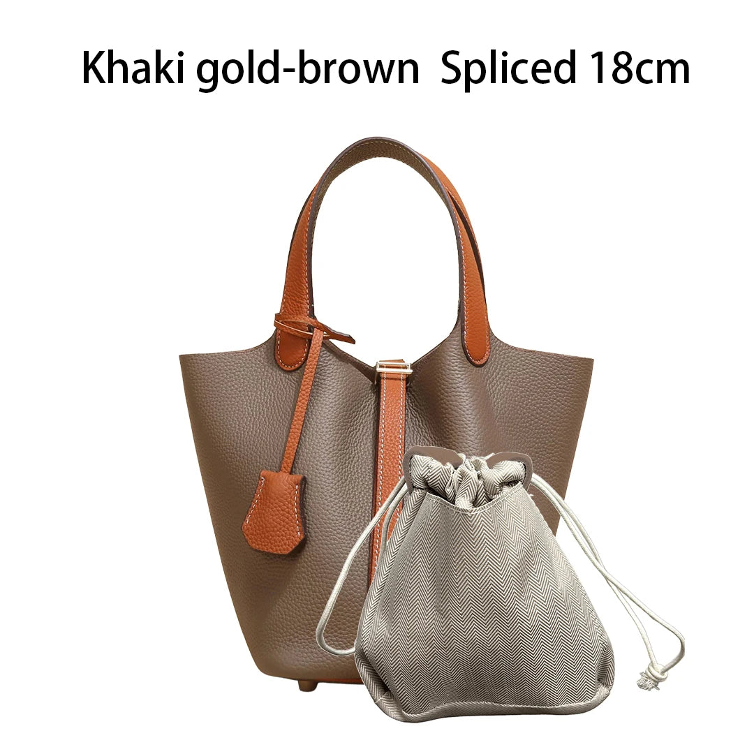 Sac Seau Femme Cuir Véritable Vache 2 Tailles 50+ Coloris Quincaillerie Argentée ou Dorée – CLEVI Paris