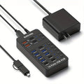 Hub USB Alimenté SUNKANDI 14-en-1 LED ON/OFF USB 3.0 2.0 Charge A/C Noir – CLEVI Paris
