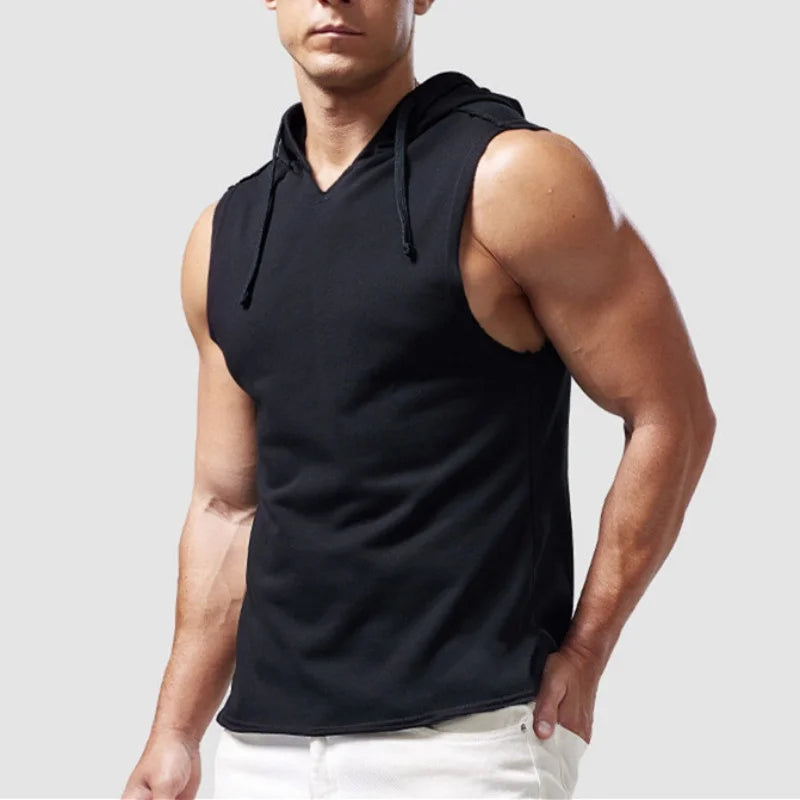 Sweat-shirt sans Manches à Capuche Homme – Séchage Rapide, Slim Fit, Sport & Running, Tailles M-XXXL – CLEVI Paris