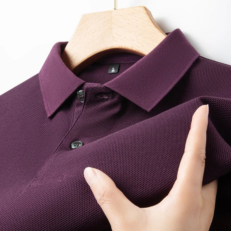 Polo Homme ELITEVESTA 100% Coton – 19 Coloris, Coupe Regular, Anti-Boulochage