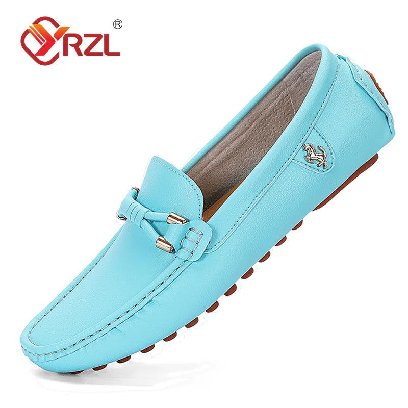 Mocassins Homme Cuir PU YRZL – Chaussures Plates Slip-On Respirantes Grande Taille 37-48 – CLEVI Paris