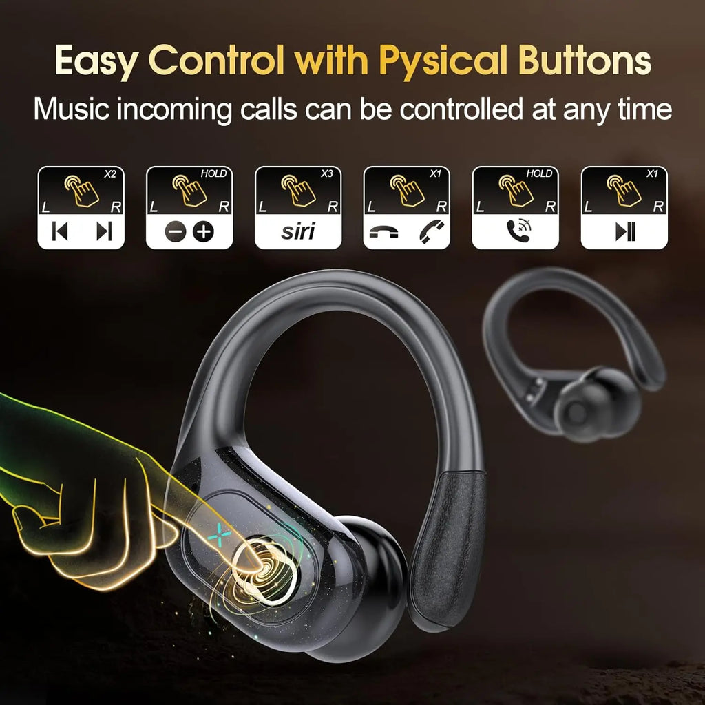 Écouteurs TWS GDLYL HD65 Bluetooth 5.4 HiFi Basses IPX7 75h LED ENC Sport – CLEVI Paris