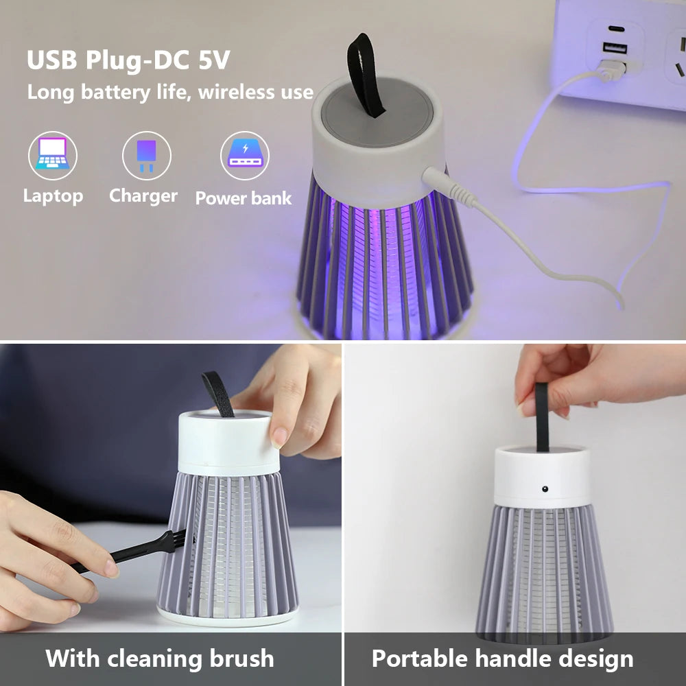 Lampe Anti-Moustiques Électrique 2-en-1 USB Lumière UV — CLEVI Paris