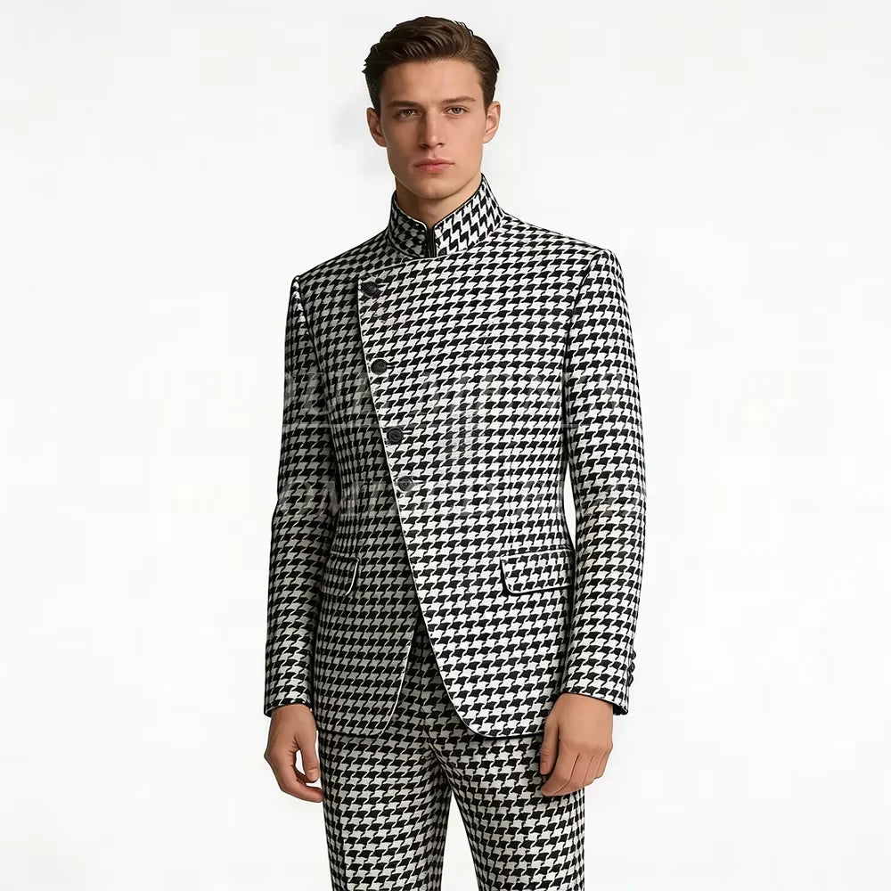 Costume Homme Col Mandarin 2 Pièces – CLEVI Paris