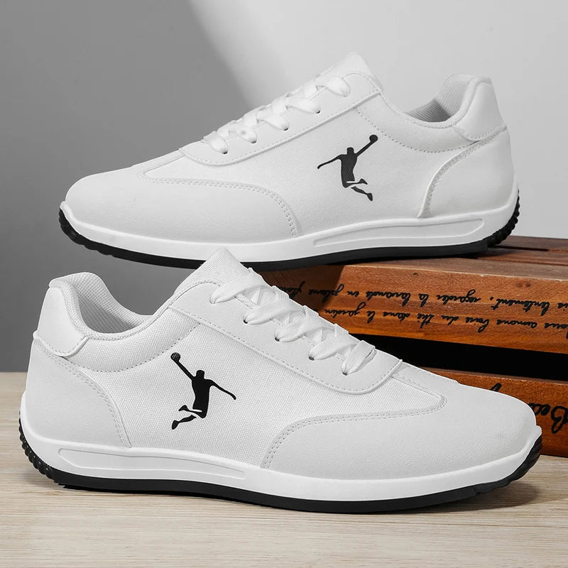 Sneakers Casual Homme – Cuir Synthétique Respirantes Semelle Souple Rouge Blanc Noir Pointures 39–46 – CLEVI Paris