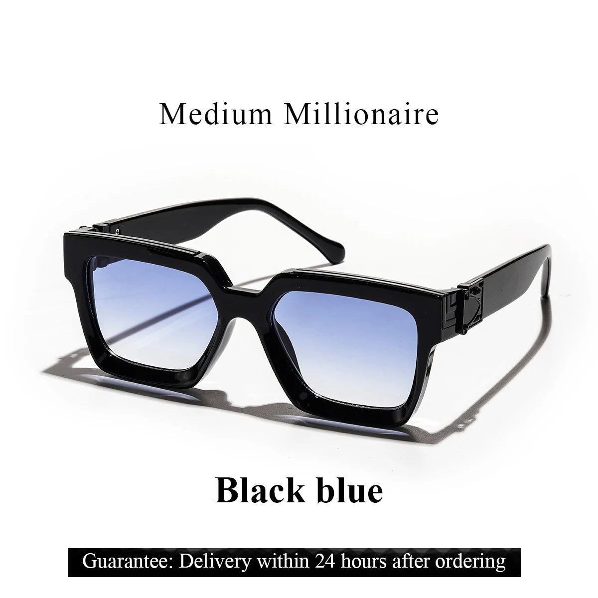 Lunettes de Soleil Carrées Style Millionnaire Rétro Homme – Monture Polycarbonate UV400 Catégorie 3 – CLEVI Paris