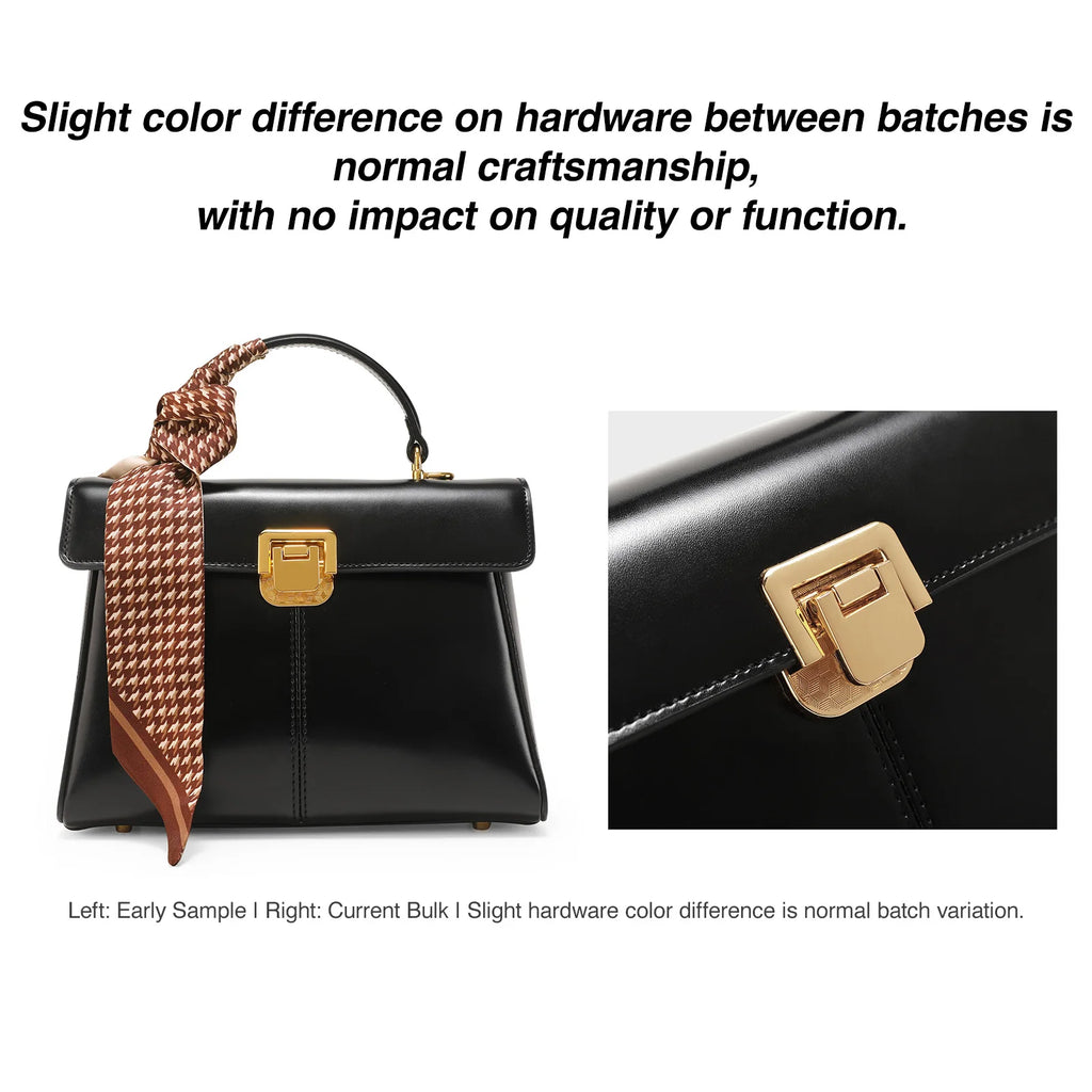 Sac à Main Femme en Cuir Véritable avec Foulard – Sac Épaule Luxe | 5 Coloris | 23.5x17.5x7.5cm