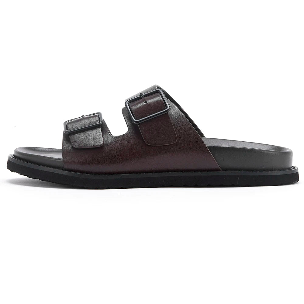 Sandales Homme Cuir Véritable Boucle Semelle EVA Antidérapantes – Pointures 39-46 – CLEVI Paris