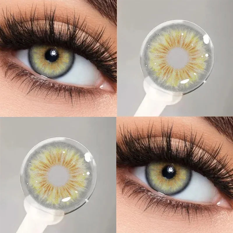 Lentilles de Contact Colorées KSSEYE – 9 Teintes, Avec ou Sans Correction, Port Annuel