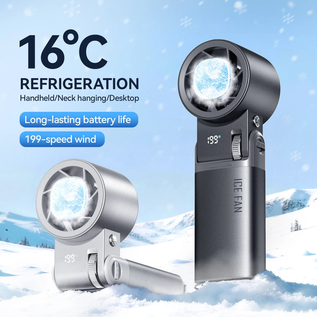 Ventilateur de cou rechargeable 6000 mAh – CLEVI Paris