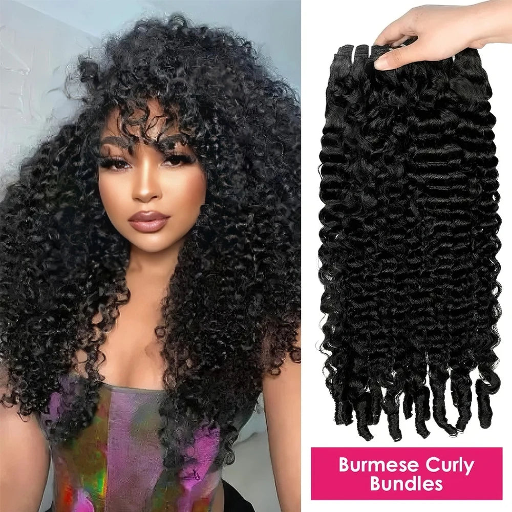 Extensions Cheveux Humains Bouclés Burmese Curly Deep Wave – CLEVI Paris