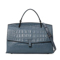 Sac Satchel Femme Cuir Vache Croco Mat Bandoulière – CLEVI Paris