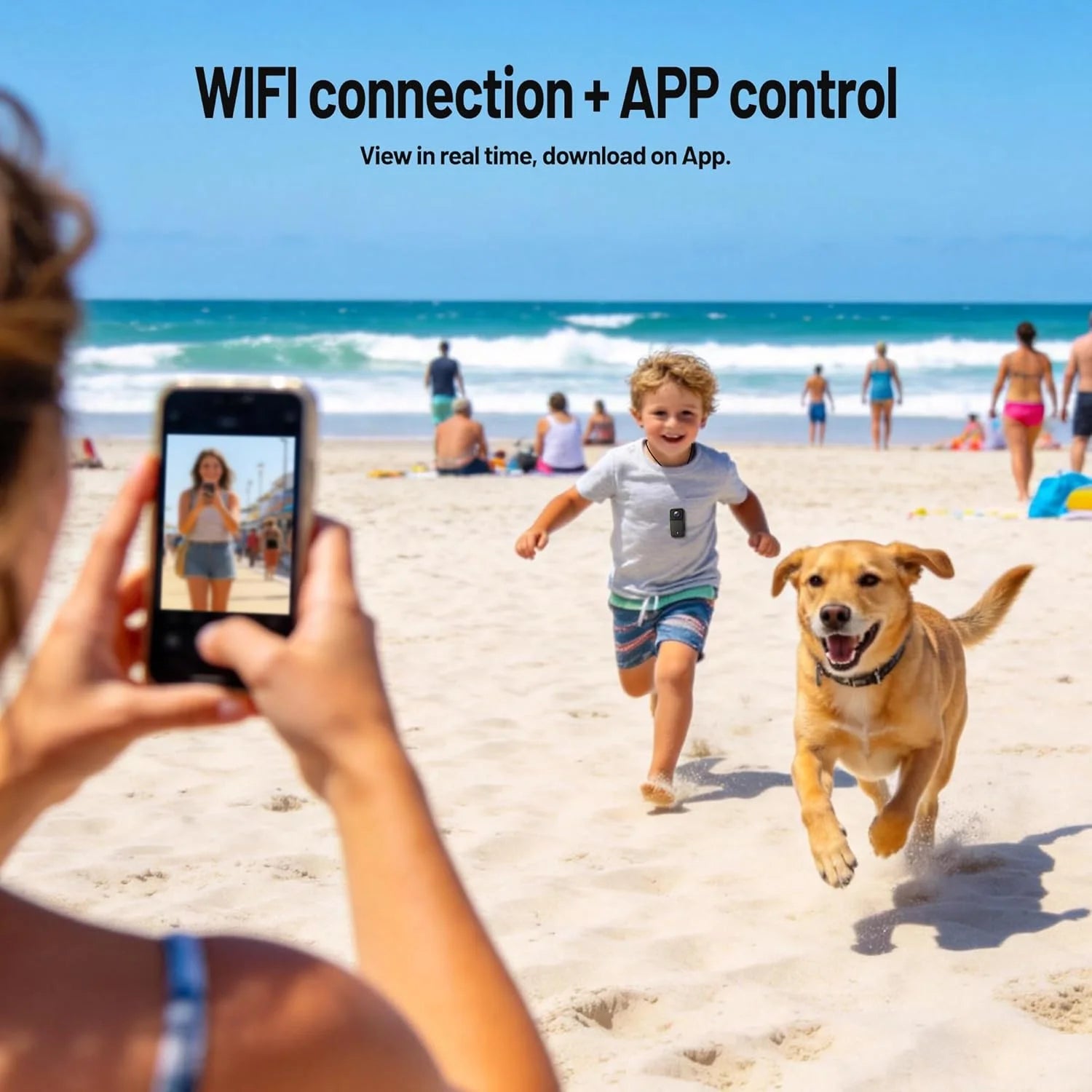 Mini Caméra 4K WiFi Svnouh M21 – Pouce Magnétique IPX7 30m, Autonomie 180min, Écran 1,47", App Viidure, Noir ou Blanc